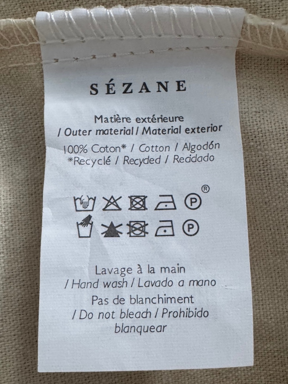 Sézane Bonjour l'Amour Heart Canvas Tote Bag Large Limited Edition NWOT - Picture 5 of 9
